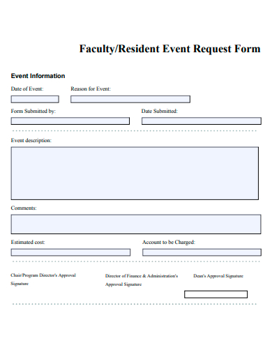 resident event request form template