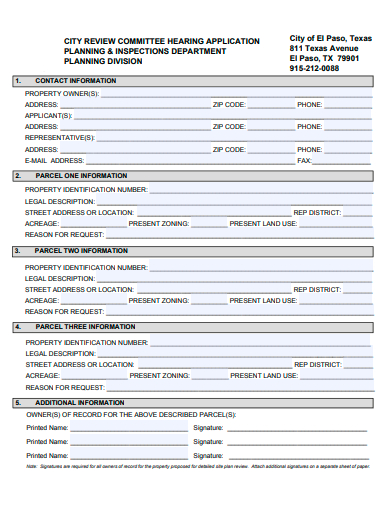 review committee application template