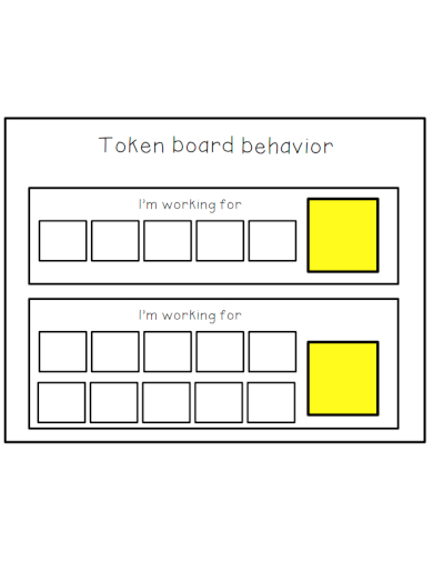 sample behavior token board template