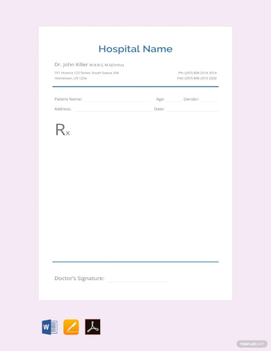 sample blank prescription template