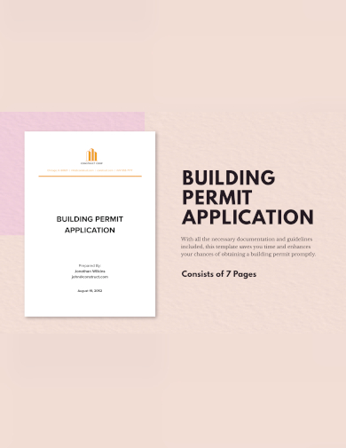 sample building permit application template