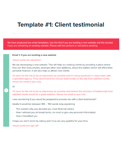 sample client testimonial template