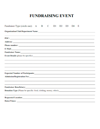 sample fundraising event template