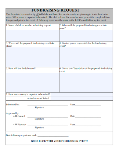 sample fundraising request template