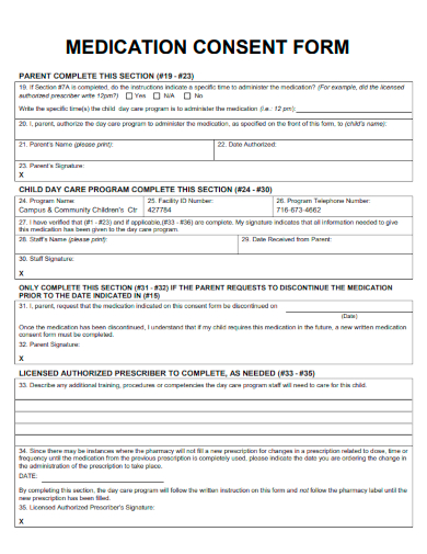 sample medication consent form template