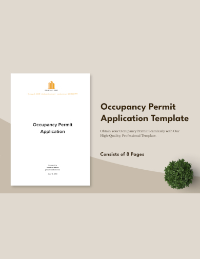 sample occupancy permit application template