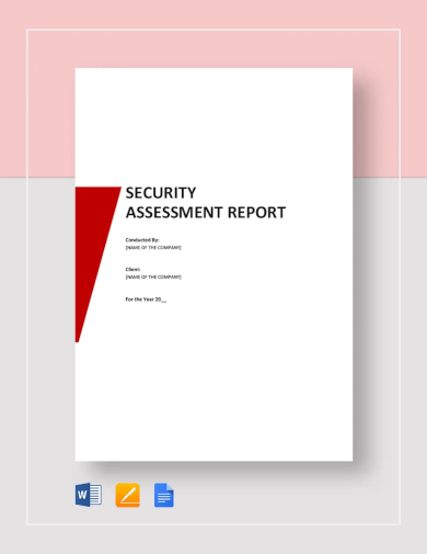 sample security assessment report template