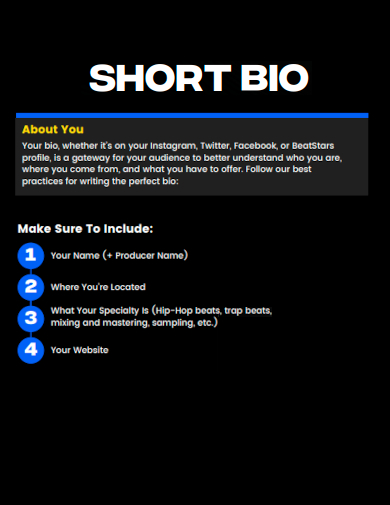sample short bio template