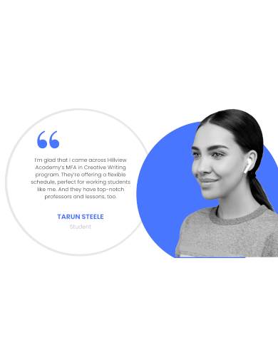 sample student testimonial template