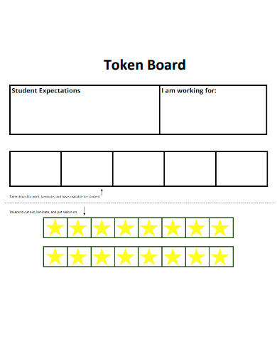 sample student token board template