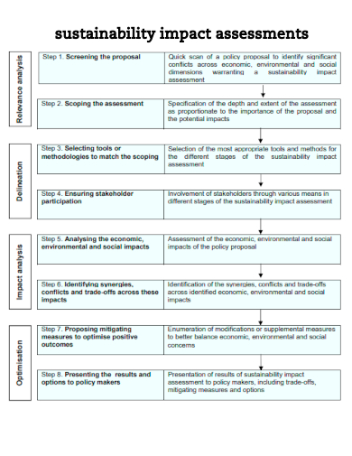 sample sustainability impact assessment template