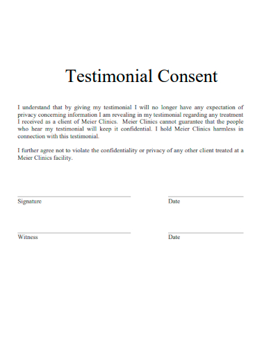 sample testimonial consent template