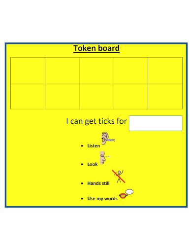 sample token board formal template