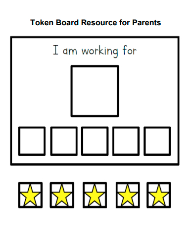 sample token board resource for parents template