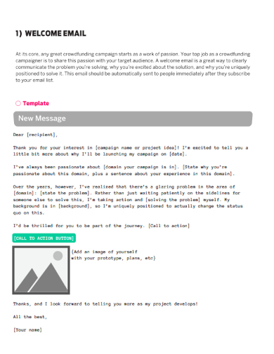 sample welcome email standard template