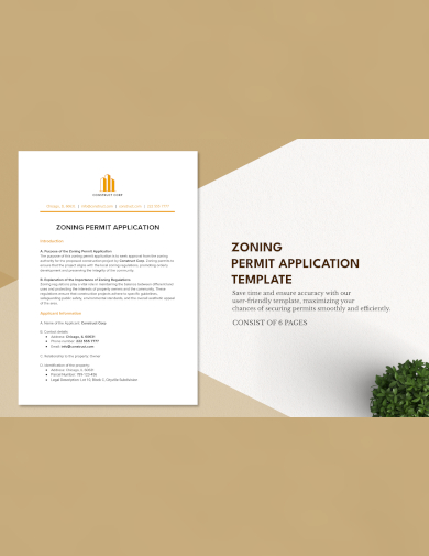 sample zoning permit application template