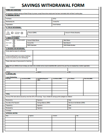 FREE 31 Withdrawal Form Samples In PDF MS Word FREE 31 Withdrawal Form Samples In PDF MS Word