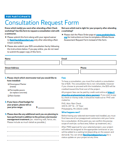 standard consultation request form template