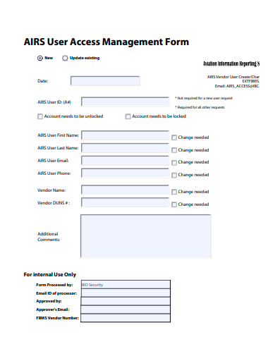 user access management form template