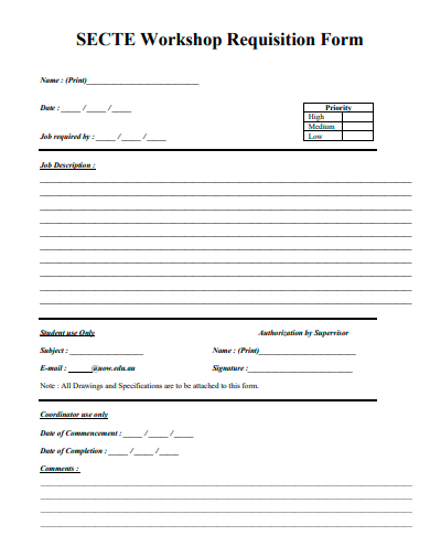 workshop requisition form template
