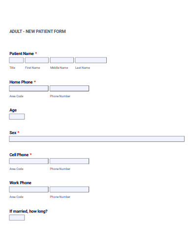 adult new patient form template