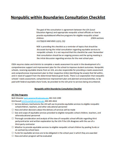 boundaries consultation checklist template