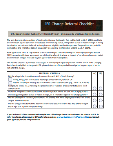 charge referral checklist template