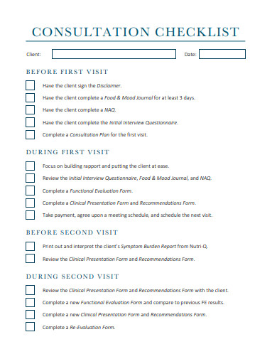 draft consultation checklist