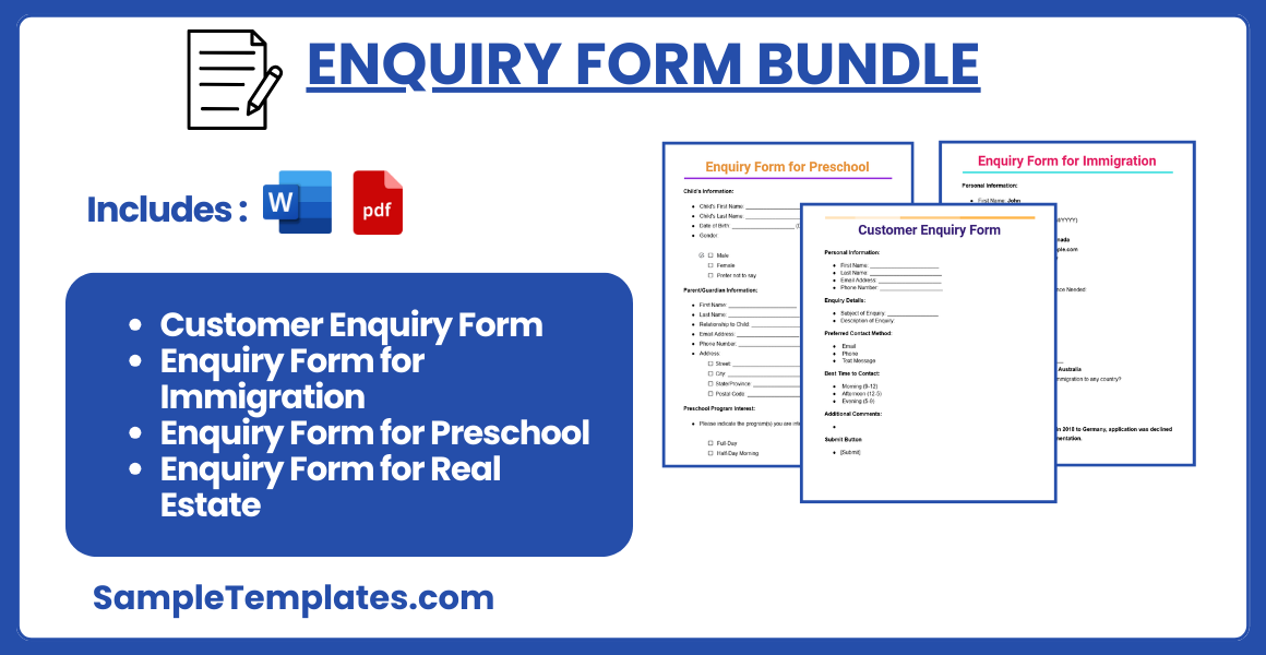 enquiry form bundle