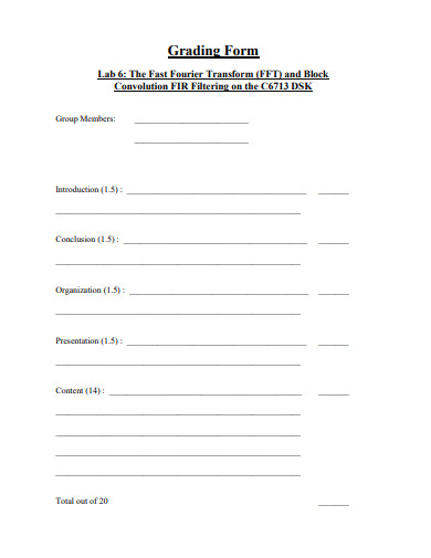 grading form template