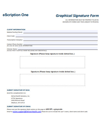 graphical signature form template