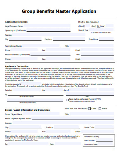 group benefits master application template