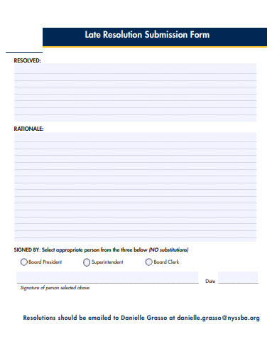 late resolution submission form template