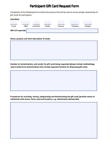 participant gift card request form template