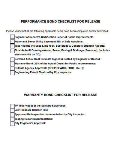 release checklist template