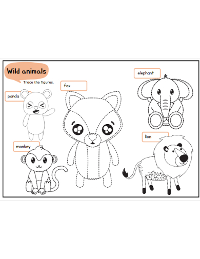 sample animal tracing worksheet template