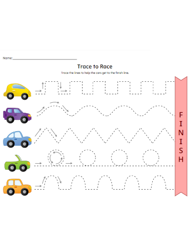 sample car tracing worksheet template