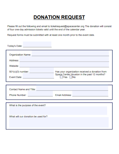 sample donation request formal template