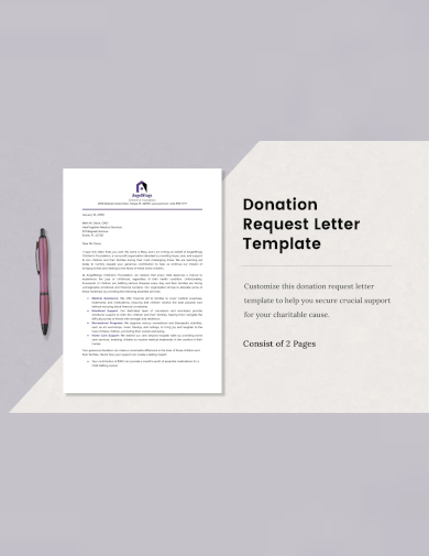 sample donation request letter template