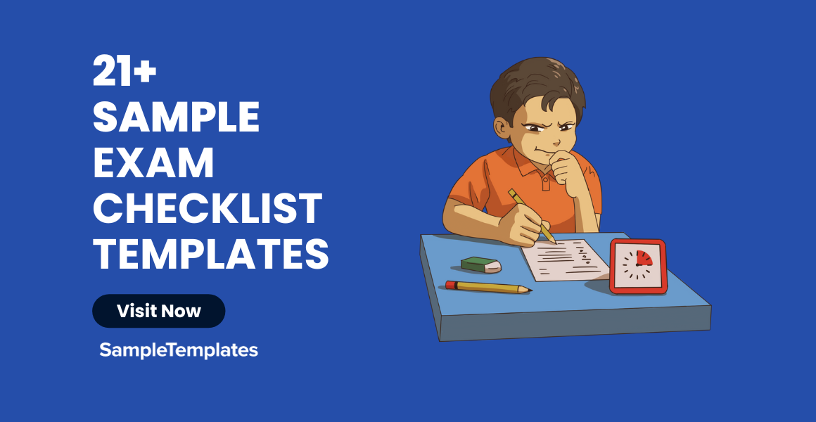 sample exam checklist templates