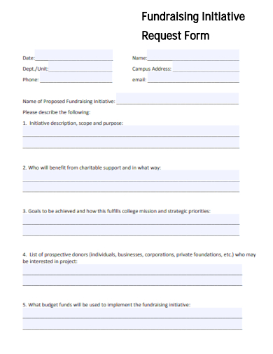 sample fundraising initiative request template