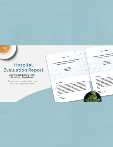 sample hospital evaluation report template