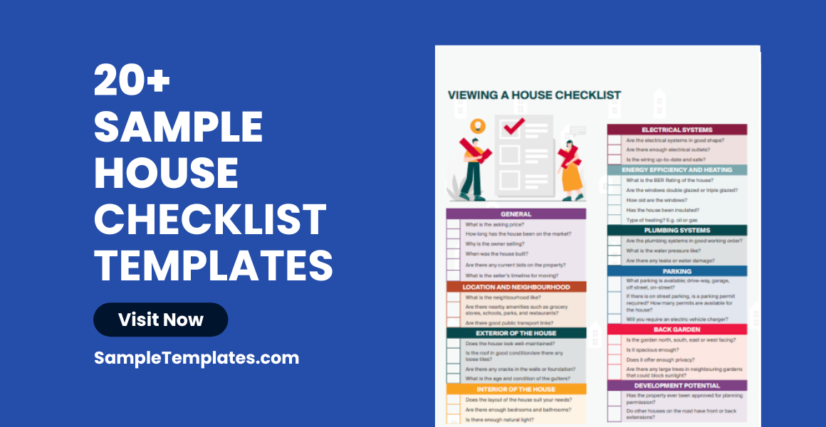 sample house checklist