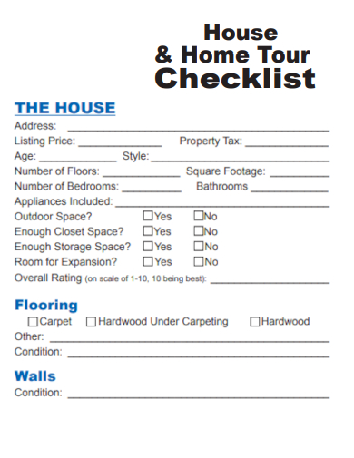 FREE 30+ House Checklist Samples in MS Word | Google Docs | Apple Pages ...