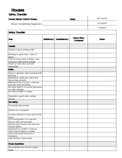 FREE 30+ House Checklist Samples in MS Word | Google Docs | Apple Pages ...