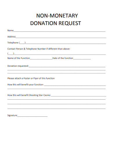 sample non monetary donation request template