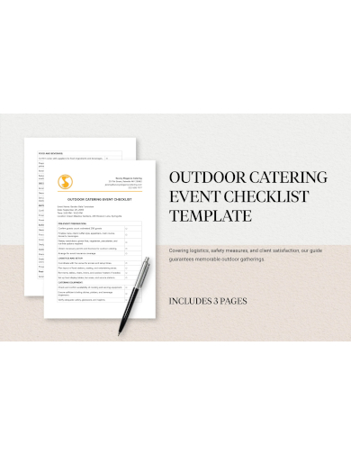 sample outdoor catering event checklist template