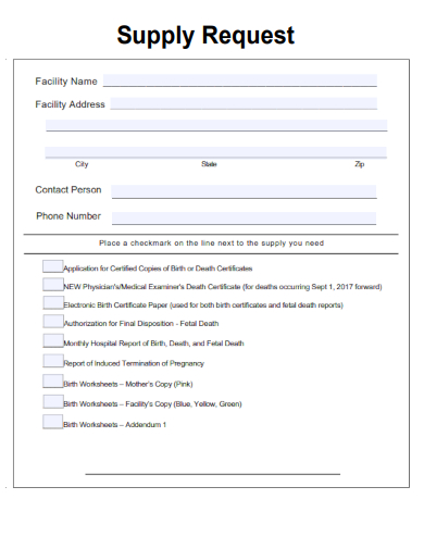 sample supply request template1