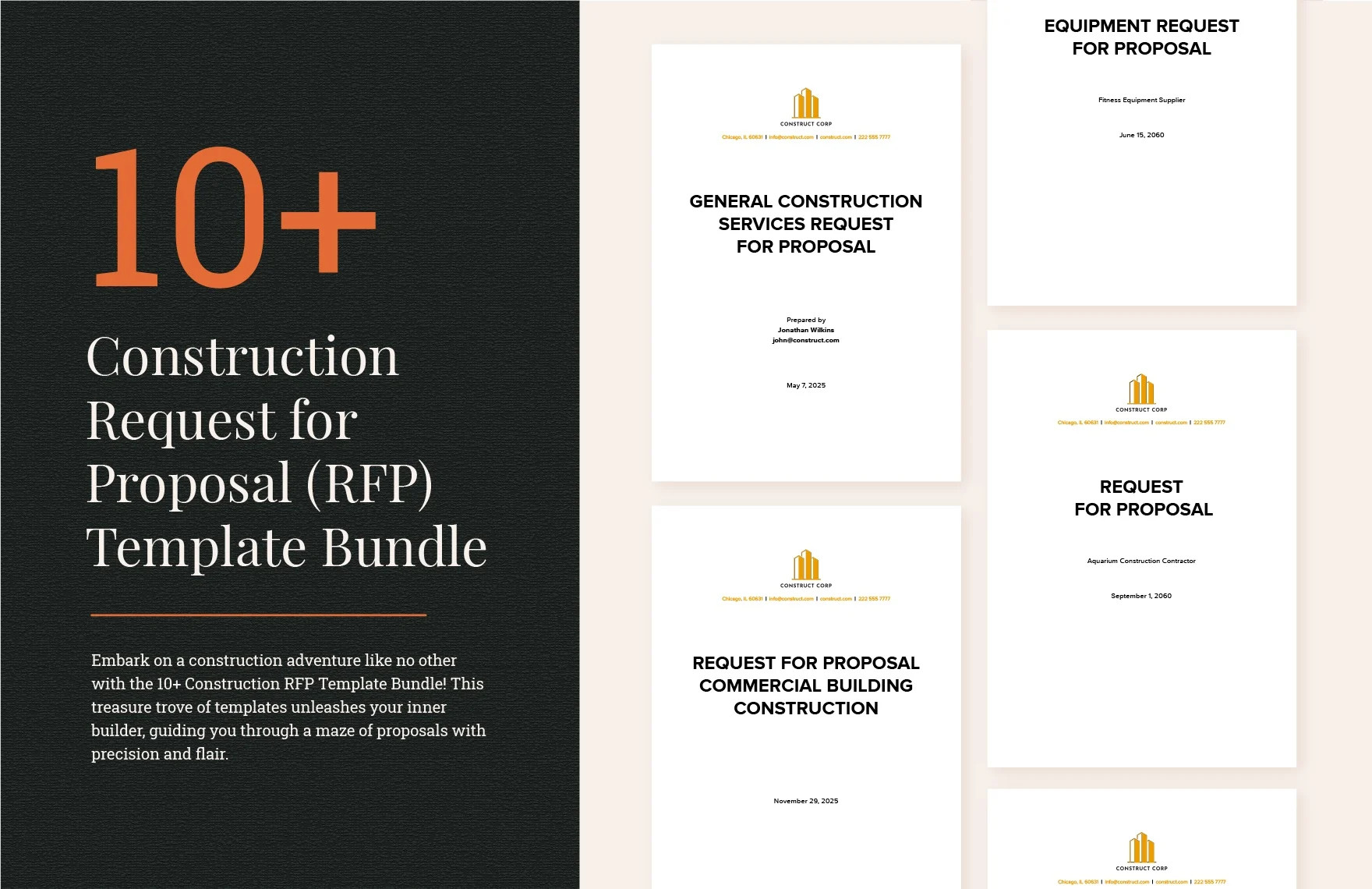 10 construction request for proposal rfp template bundle