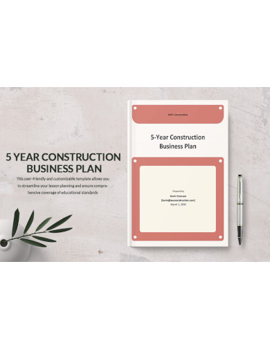5 year construction business plan template